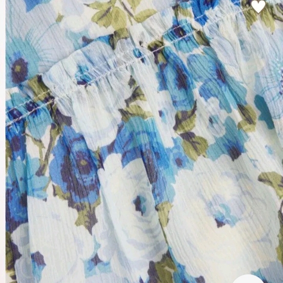 PAIGE Muriel Silk Crepe Mini Dress Size 10 NWT French Blue Multi Color - Picture 6 of 6